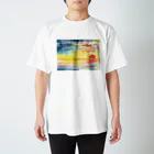 ねこさん爆発ショップの夕焼けスケスケニャメクジ Regular Fit T-Shirt