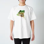 森口慶一　絵画グッズ　の色鉛筆画　『アマガエル』 スタンダードTシャツ