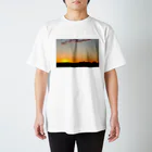 ゆるいTシャツ屋 辻本築研の夕焼けの風景 スタンダードTシャツ