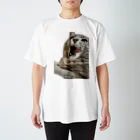 グレージュ猫ロッタン🐈‍⬛のあくびロッタン Regular Fit T-Shirt
