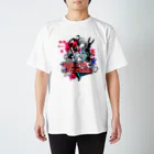 岩村月子SUZURI店のMangaArtist vs Demetation Regular Fit T-Shirt