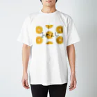 たまごちゃんのオレンジ 文字入り Regular Fit T-Shirt