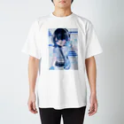 はるくも☁の水色サイバー女子 Regular Fit T-Shirt