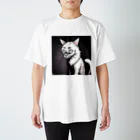 ラッキーマウンテンのWhite CAT スタンダードTシャツ