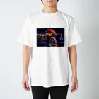 cha-yanのフェス好き恐竜 スタンダードTシャツ