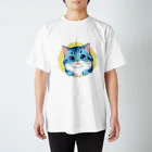 こひさま ショップ - 陽だまりの笑顔のねこのふわふわ スタンダードTシャツ