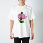 id-linkの緑茶を飲む割れマカロン スタンダードTシャツ