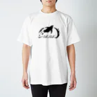 えんがわのぺんぎん筆記体（黒） Regular Fit T-Shirt