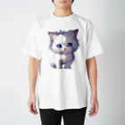 Hoshi_Hikariのホワイトにゃんこ スタンダードTシャツ