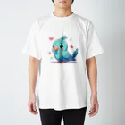 終わらない夢🌈の幸せの青いインコちゃん💞 スタンダードTシャツ