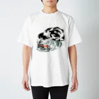 MakotOの猫と鯉（水墨画風） Regular Fit T-Shirt