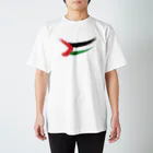 松や SUZURI店のPALESTINE FLAG Regular Fit T-Shirt