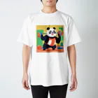 萌えキャラ大好きの筋トレをするパンダイラストのグッズ Regular Fit T-Shirt