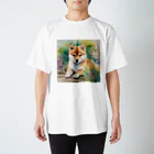 こころやすらぐの水彩子犬　柴犬 Regular Fit T-Shirt