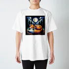 あにどっとの月下で眠るキツネドット Regular Fit T-Shirt