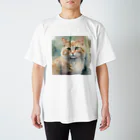 癒しの場｜Healing Placeの癒しの水彩画子猫　Healing Watercolor Painting: Kitten スタンダードTシャツ