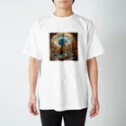 Love and peace to allの地球の中心 スタンダードTシャツ