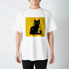 kurone🐈‍⬛の黒猫🐈‍⬛ドットアート 티셔츠