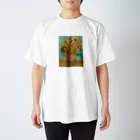 名画館のゴッホ「ひまわり②」　フィンセント・ファン・ゴッホの絵画【名画】 スタンダードTシャツ