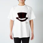 ichirokuのシルクハットのシルエット スタンダードTシャツ