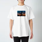 星のこどもたちの百日紅の夕景 Regular Fit T-Shirt