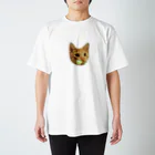 michael_sippoのねこじゃらしくわえた猫 スタンダードTシャツ