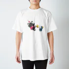 フレブルとパググッズS’IRISERの鼻ペチャクリスマス　パグ　黒パグ Regular Fit T-Shirt