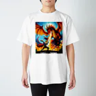 Pixel Questのドラゴンブレイズナイトティー スタンダードTシャツ