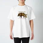 ジルトチッチのデザインボックスの亥年の猪のイラスト年賀状 スタンダードTシャツ