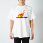 琉球マジムン講座ショップの小原ファイヤーロゴ　青 Regular Fit T-Shirt