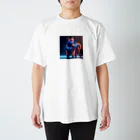 ZZRR12の「忠誠の影：キツネロボットの物語」 ： "Shadow of Loyalty: The Tale of the Kitsune Robot" Regular Fit T-Shirt