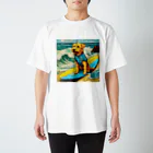 ハッピー・ディライト・ストアの波乗りDog Regular Fit T-Shirt