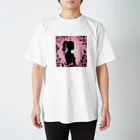 asm193のかわいい女の子の影絵 Regular Fit T-Shirt