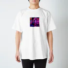 カラスと麻雀の中華的な夜の街並み Regular Fit T-Shirt