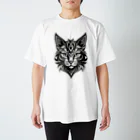 629_CAT_ARTのモノラルキャット2 Regular Fit T-Shirt