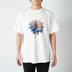 Heeminy Homeの水彩風グラデーションフラワー スタンダードTシャツ