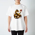 niko&PANDA shopの黄金龍と朱色の珠 スタンダードTシャツ