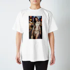 AIART_REINA_KASUMIのAIART MIZUHO 柄物ドレス スタンダードTシャツ