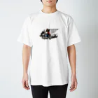 77Artcoのcafe racer cat Regular Fit T-Shirt