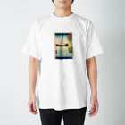 浮世絵屋の広重「冨二三十六景⑯　武蔵本牧のはな」歌川広重の浮世絵 スタンダードTシャツ