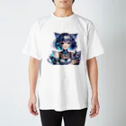 カメ・ロマンの未来の猫耳少女『ピク』 Regular Fit T-Shirt