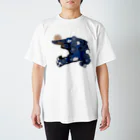 乗り物雑貨屋のまっきーぺんのヘルメットデカール スタンダードTシャツ