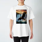 CHIKUSHOのナイアガラの滝と大鷲 Regular Fit T-Shirt