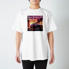 ｱｰﾄｷﾞｬﾗﾘｰ こっそり堂 (笑のDodge Challenger 1972 Miami cityモンスターマシーン スタンダードTシャツ