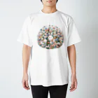 raio-nのハッピーフローラルファンタジー Regular Fit T-Shirt