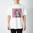 the blue seasonのパステルドリーム：虹色の魔法のユニコーン Regular Fit T-Shirt