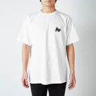 npanpaのんぱんぱ　「ん」スタンダードＴシャツ　(ロゴ黒) Regular Fit T-Shirt