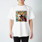 ANTARESの今日もハッピーな柴犬 Regular Fit T-Shirt