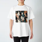 にょらやま堂のmodern cat's Regular Fit T-Shirt