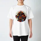 manyou-lab_Ukiyo-eの浮世絵 ド派手侍 Ukiyoe Flamboyant Samurai [UDS-DL-SR001-0004] Regular Fit T-Shirt